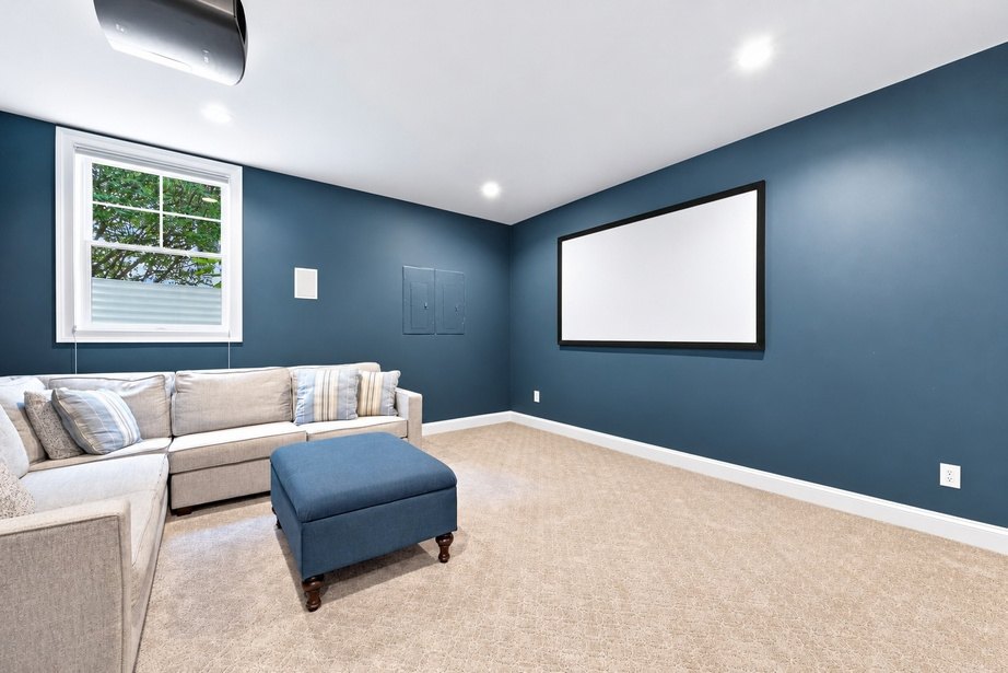 Lower level media room